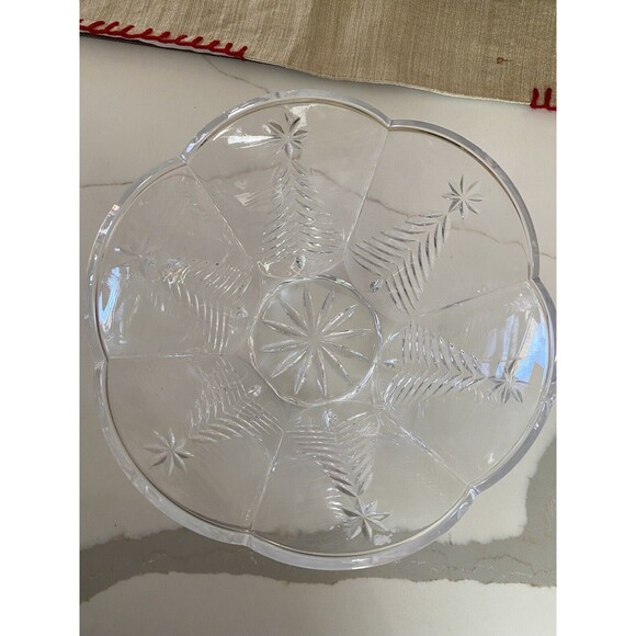 Vintage Mikasa Glass Christmas Bowls.  2 Holiday Vintage Glass Bowls. - Picture 4 of 5